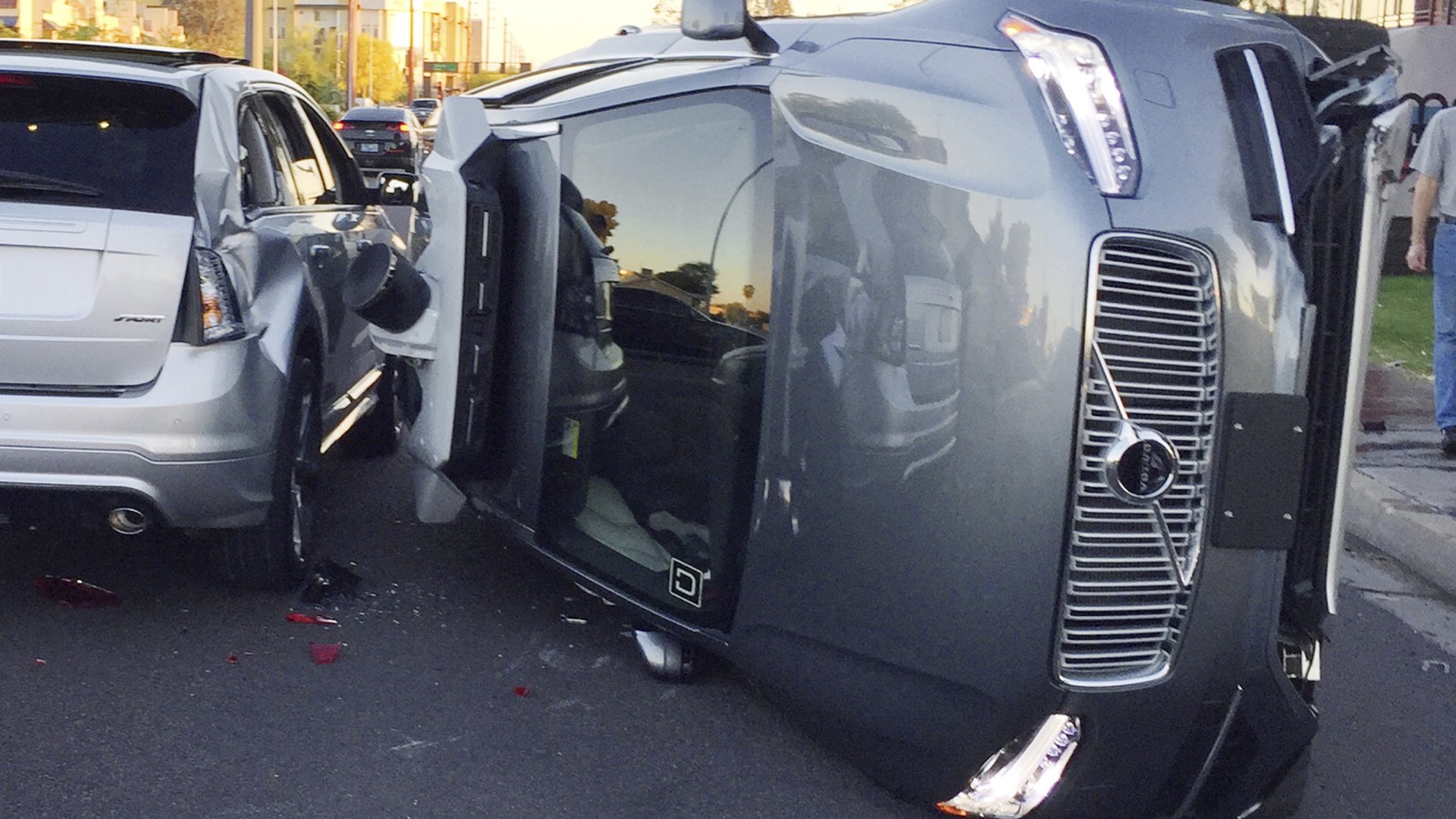 A Driverless Taxi's Assault that Pinned a Pedestrian in a Henious Late-Night Accident