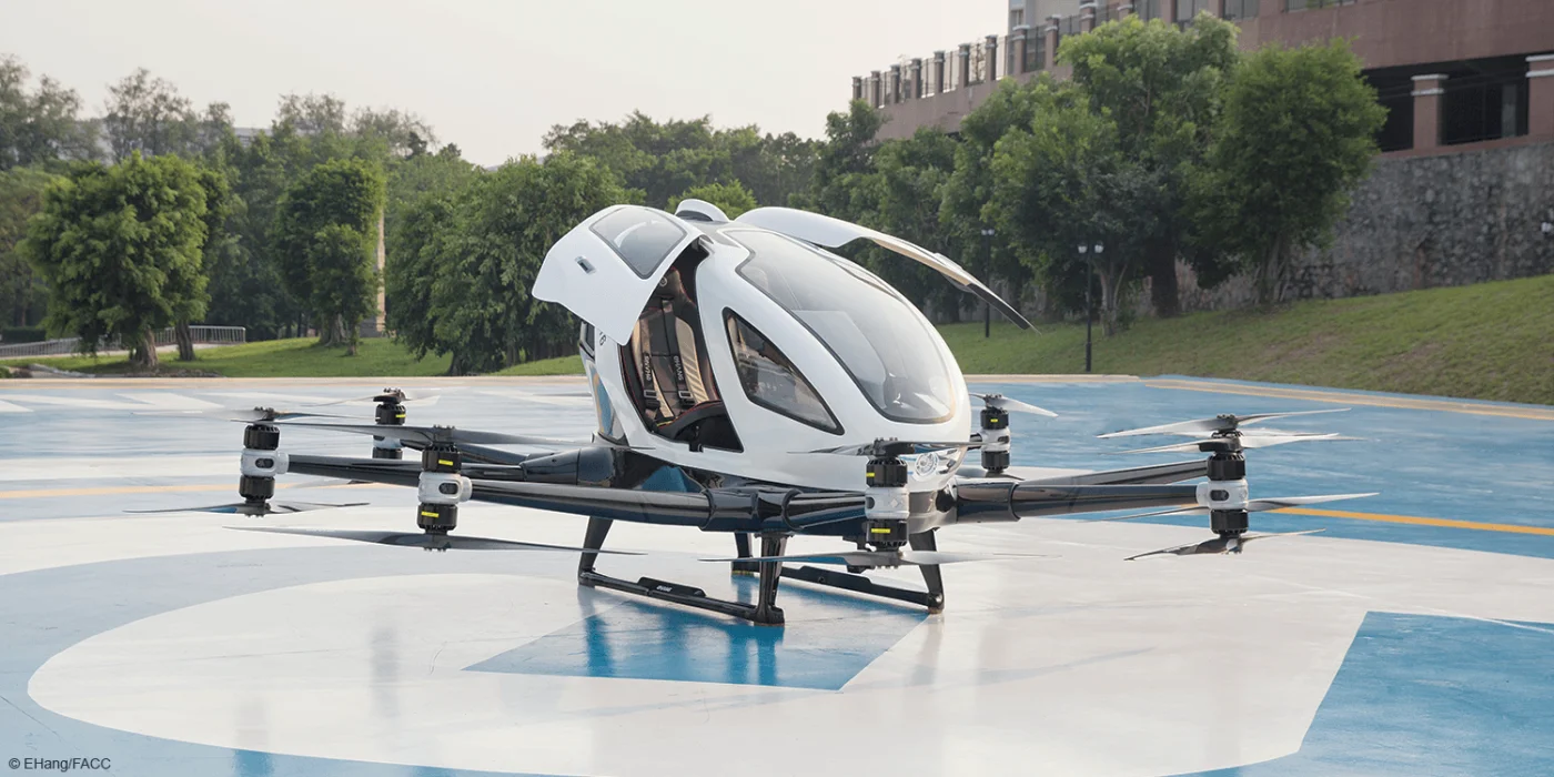 Revolutionary EHang EH216-S Flying Taxi Takes First Passenger in Abu Dhabi