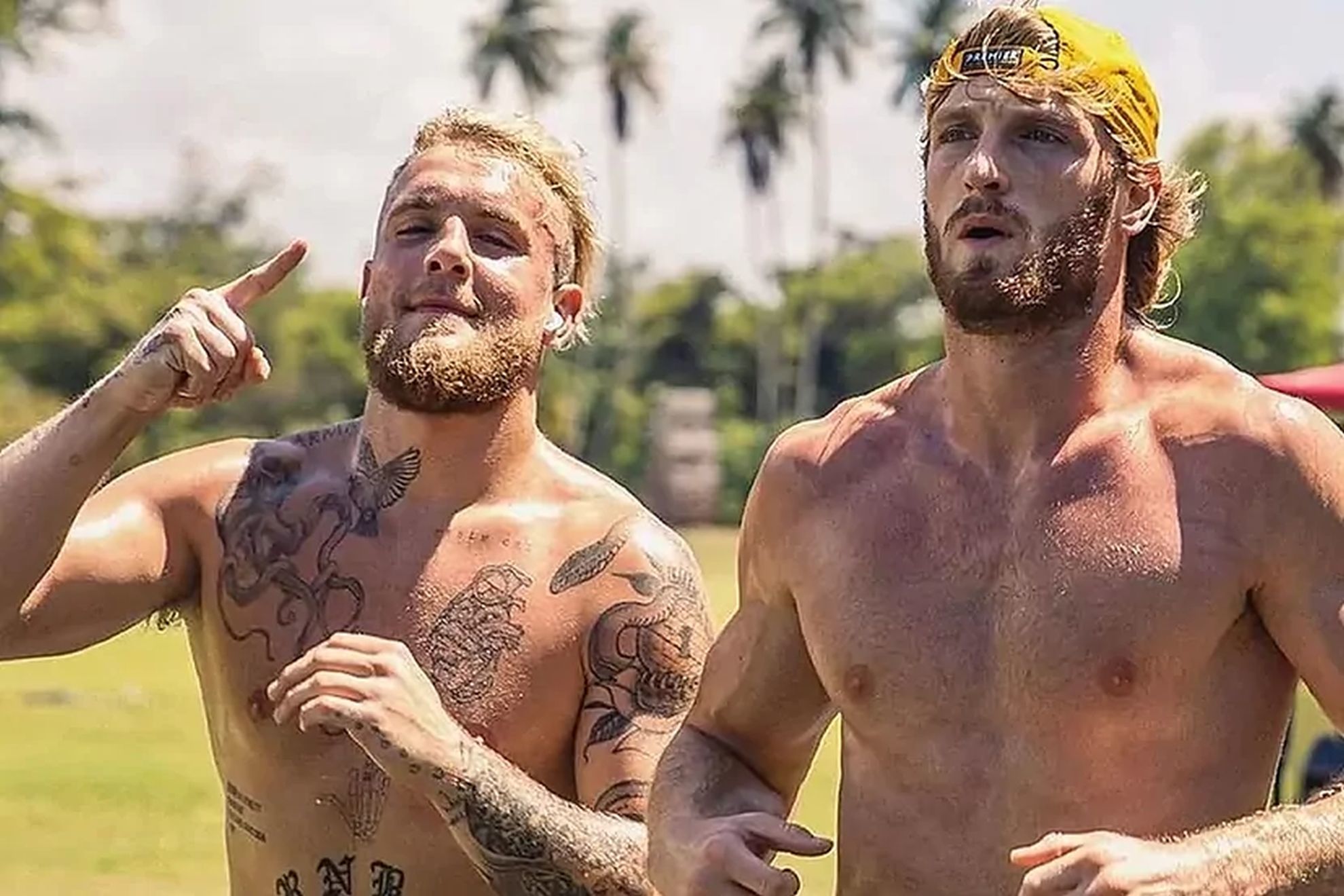 Brother vs Brother Showdown Logan Paul Steps in to Fight Jake Paul as Mike Tyson's Match Delayed--